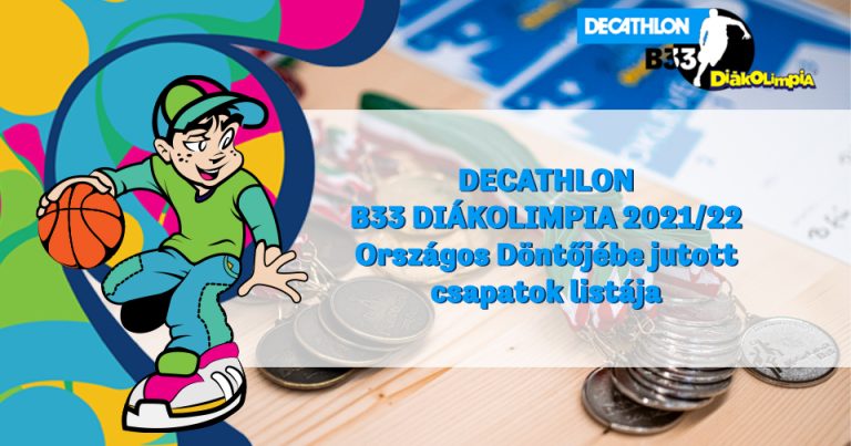 Kialakult a DECATHLON B33 DIÁKOLIMPIA 2021/22 Országos Döntőjének mezőnye